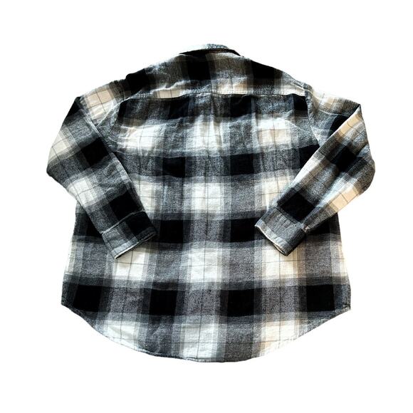 Old Navy Black White Buffalo Check Button-Down Womens Size M - Picture 7 of 7
